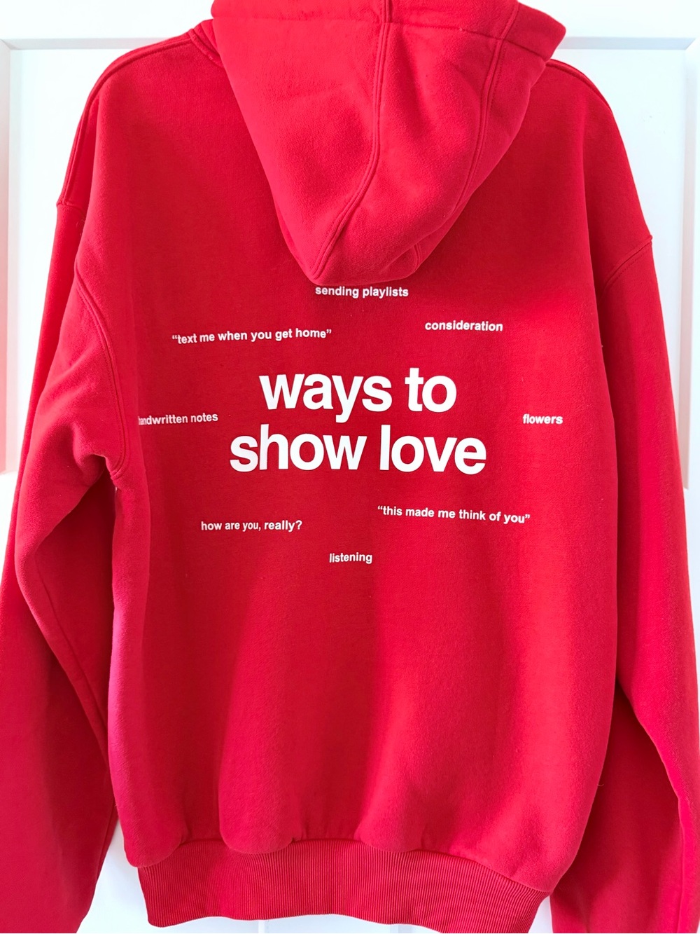 Comfrt Love Special-Edition Oversized Hoodie Red Crimson Size Small Never Worn